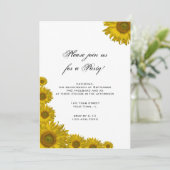 Uitnodiging voor Sunflower Edge (Staand voorkant)