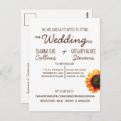 Uitnodiging voor Sunflower Weddenschap (Voorkant / Achterkant)