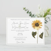 Uitnodiging voor Sunflower Weddenschap (Staand voorkant)