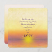 Uitnodiging voor Sunset Wedding (Voorkant / Achterkant)