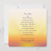 Uitnodiging voor Sunset Wedding (Achterkant)