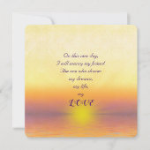 Uitnodiging voor Sunset Wedding (Voorkant)