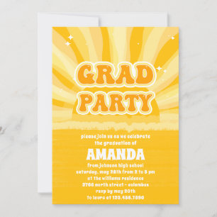 Uitnodiging voor Sunshine Yellow Graduparty