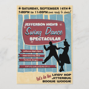 Uitnodiging voor Swing Dance Party