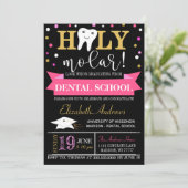 Uitnodiging voor tandheelkundig Afstuderen - Chalk (Staand voorkant)