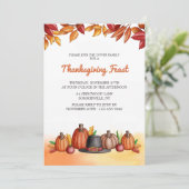 Uitnodiging voor Thanksgiving van het Pet van de p (Staand voorkant)