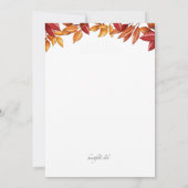 Uitnodiging voor Thanksgiving van het Pet van de p (Achterkant)