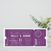  uitnodiging voor theater Ticket Wedding (Staand voorkant)