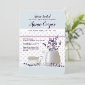 Uitnodiging voor thee en lavendel (Staand voorkant)