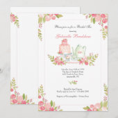 Uitnodiging voor Theekransje voor de Bruid (Voorkant / Achterkant)