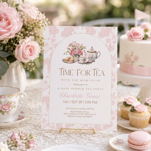 Uitnodiging voor Theetijd Baby Shower