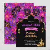 Uitnodiging voor themagedag Arabische nacht (Voorkant / Achterkant)