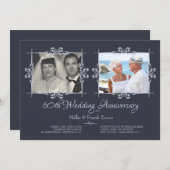 Uitnodiging voor 'Then and Now' foto-jubileumfeest (Voorkant / Achterkant)