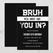 Uitnodiging voor tiener verjaardag (Voorkant / Achterkant)