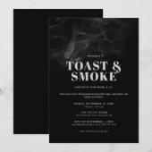 Uitnodiging voor Toast and Smoke-evenement (Voorkant / Achterkant)