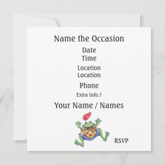 Uitnodiging voor Tree House (Achterkant)