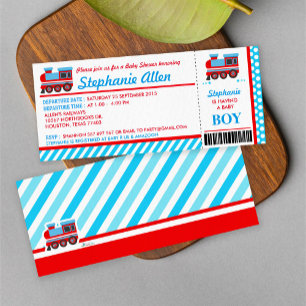 Uitnodiging voor treininstapweigering Baby shower