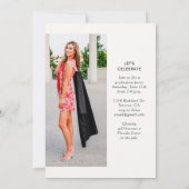 Uitnodiging voor trendy afstudeerfeest (Achterkant)