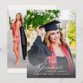 Uitnodiging voor trendy afstudeerfeest (Voorkant / Achterkant)