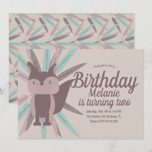 Uitnodiging voor tribale tribale verjaardag Cute F