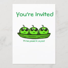 Uitnodiging voor triplet Baby shower