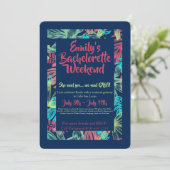 Uitnodiging voor Tropical Bachelorette Weekend (Staand voorkant)