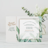 Uitnodiging voor Tropical Fronds Prom (Staand voorkant)