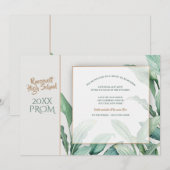 Uitnodiging voor Tropical Fronds Prom (Voorkant / Achterkant)