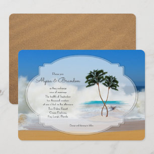 Uitnodiging voor Tropical Island Wedding