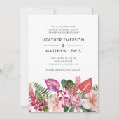 Uitnodiging voor Tropical Wedding (Voorkant)