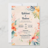 Uitnodiging voor Tropical Wedding (Voorkant)