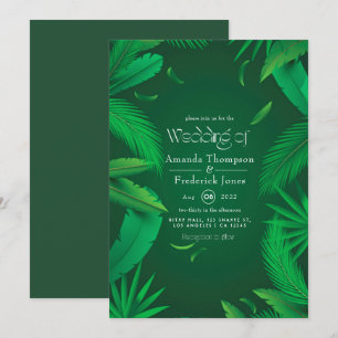 Uitnodiging voor Tropical Wedding