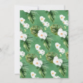 Uitnodiging voor tropisch baby shower (Achterkant)