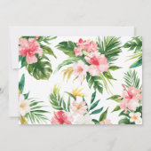 Uitnodiging voor tropisch Baby shower (Achterkant)