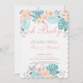 Uitnodiging voor tropisch Baby shower (Voorkant)