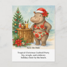 Uitnodiging voor Tropisch Kerstfeest Cocktailevene