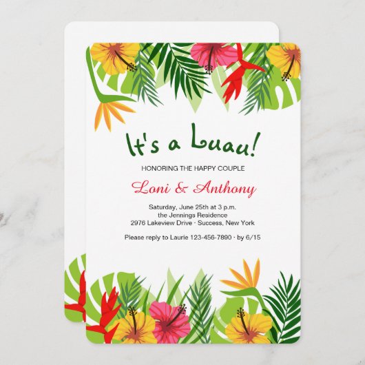 Uitnodiging voor Tropisch Paradijs (Voorkant / Achterkant)