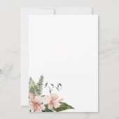 Uitnodiging voor Tropische Bridal Shower (Achterkant)