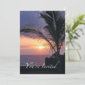 Uitnodiging voor Tropische Bridal Shower (Staand voorkant)