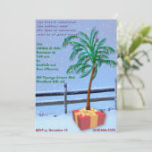 Uitnodiging voor Tropische kerstfeestdagen (Staand voorkant)