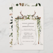 Uitnodiging voor trouwerij voor gebladerte (Voorkant / Achterkant)
