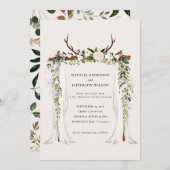Uitnodiging voor trouwerij voor gebladerte (Voorkant / Achterkant)