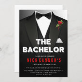 Uitnodiging voor trouwfeest in smoking (Voorkant / Achterkant)