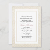 Uitnodiging voor trouwjubileum met Crème & Witte D (Voorkant)