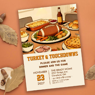 Uitnodiging voor Turkije en Touchdowns-diner