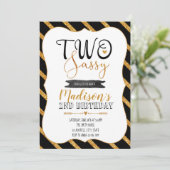 Uitnodiging voor twee sassy feestje (Staand voorkant)