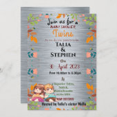 Uitnodiging voor tweeling (Voorkant / Achterkant)