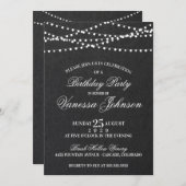 Uitnodiging voor Twinkle Lights Feestje (Voorkant / Achterkant)