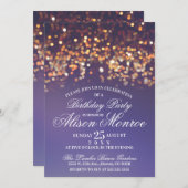 Uitnodiging voor Twinkle Lights Feestje (Voorkant / Achterkant)