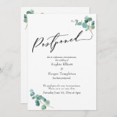 Uitnodiging voor uitgestelde bruiloft met elegante (Voorkant / Achterkant)